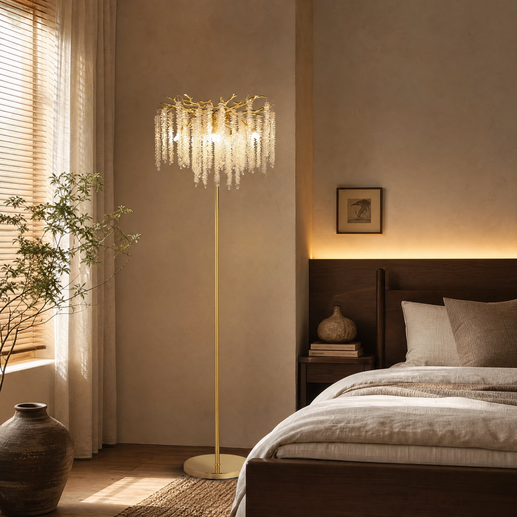 Plastic-Ginkgo Leaf Pendant Light 1500 - Gold