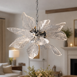 Platinum Leaf Chandelier D600 - Silver