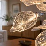 Platinum Leaf Chandelier D800 - Silver
