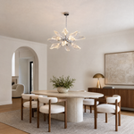 Platinum Leaf Chandelier D800 - Silver