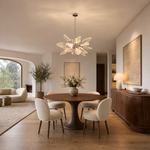 Platinum Leaf Chandelier D800 - Silver