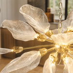 Platinum Leaf Chandelier L1000 - Gold (New Color)