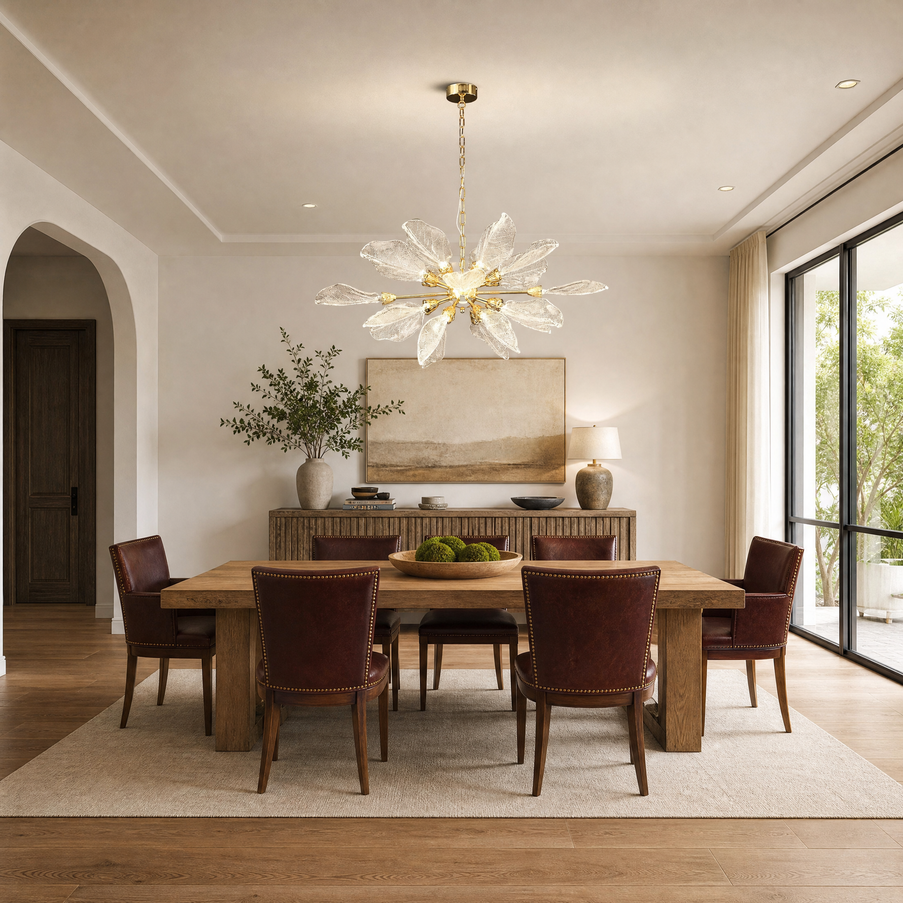 Platinum Leaf Chandelier L1000 - Gold (New Color)