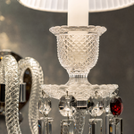 Pleated Fabric Shade Crystal Wall Sconce