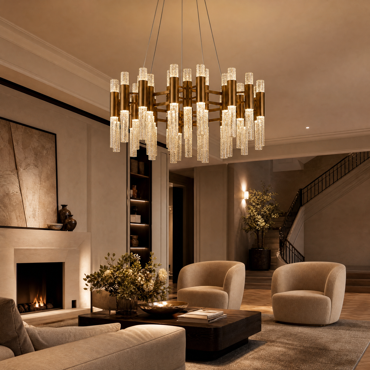 Pomello Brass Chandelier