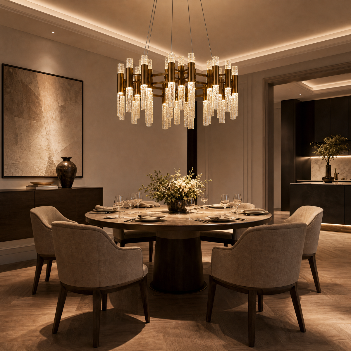 Pomello Brass Chandelier