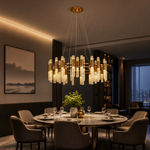 Pomello Brass Halo Chandelier