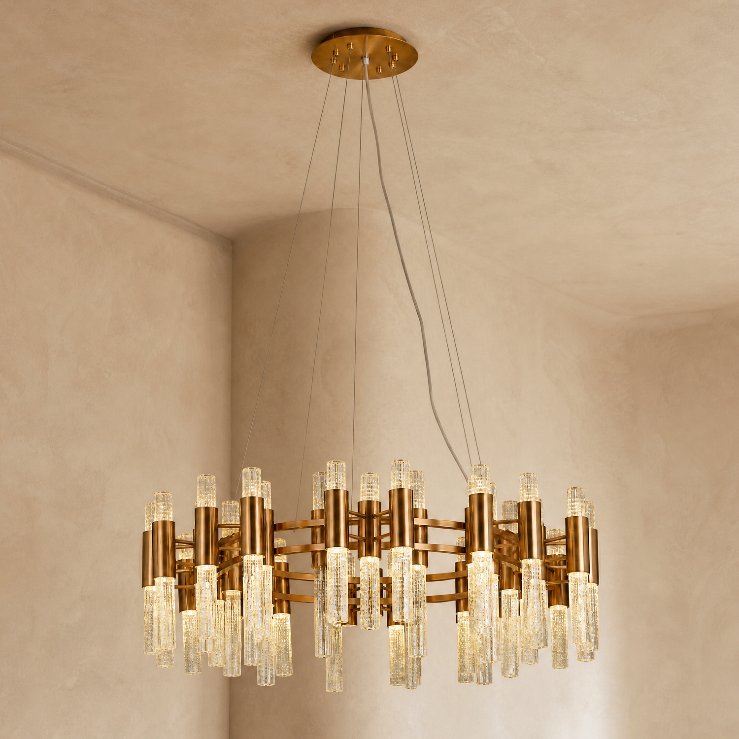 Pomello Brass Halo Chandelier