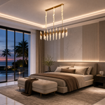 Pomello Brass Rectangular Chandelier