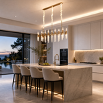 Pomello Brass Rectangular Chandelier