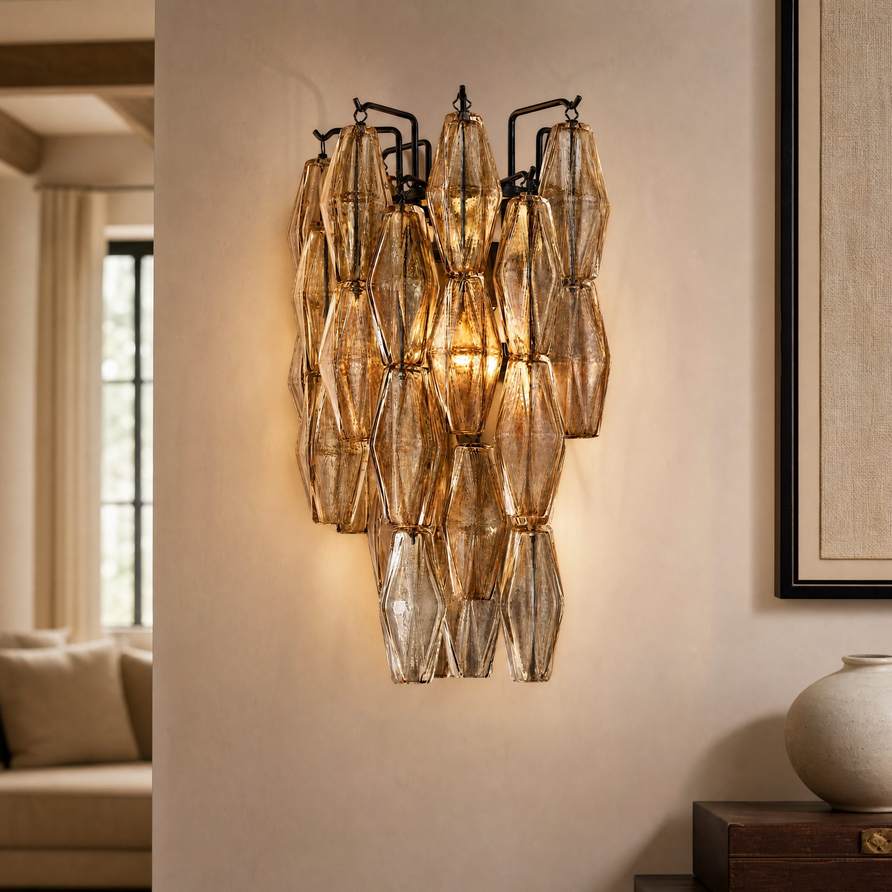 Prism Cup Wall Sconce Single - Black