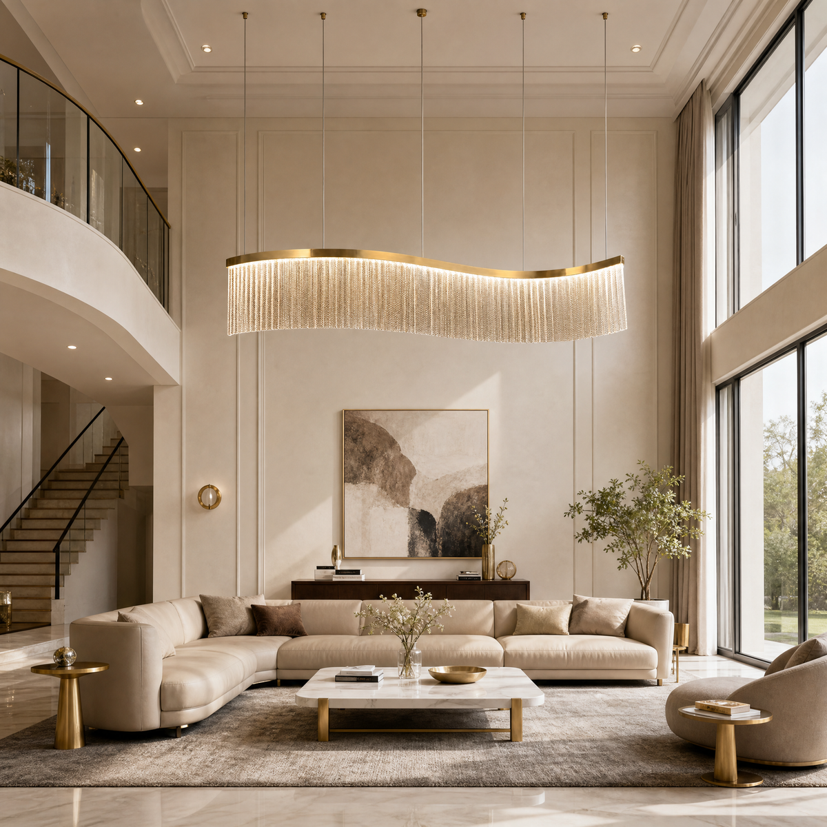 Prismata Crystal Modern Linear Dining Pendant Light