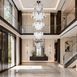 Prismata Crystal Modern Sculptural Ring Chandelier