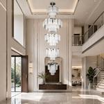 Prismata Crystal Modern Sculptural Ring Chandelier