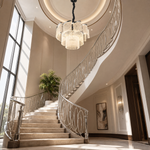 Prismata Crystal Modern Sculptural Ring Chandelier