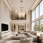 Prismata Crystal Modern Sculptural Ring Chandelier