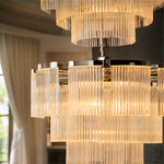 Prismata Crystal Modern Sculptural Ring Chandelier