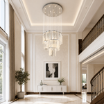 Prismata Crystal Modern Sculptural Ring Chandelier