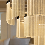 Prismata Crystal Modern Sculptural Ring Chandelier