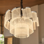 Prismata Crystal Modern Sculptural Ring Chandelier
