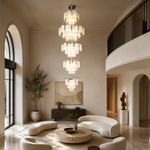 Prismata Crystal Modern Sculptural Ring Chandelier