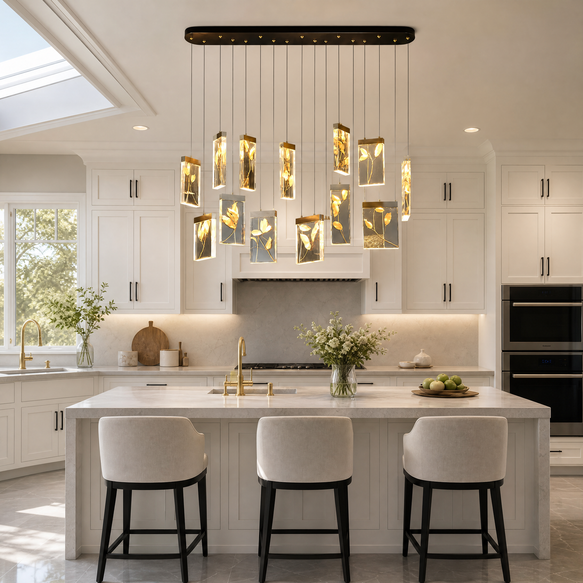 Purple Mountain Modern Linear Dining Pendant Light