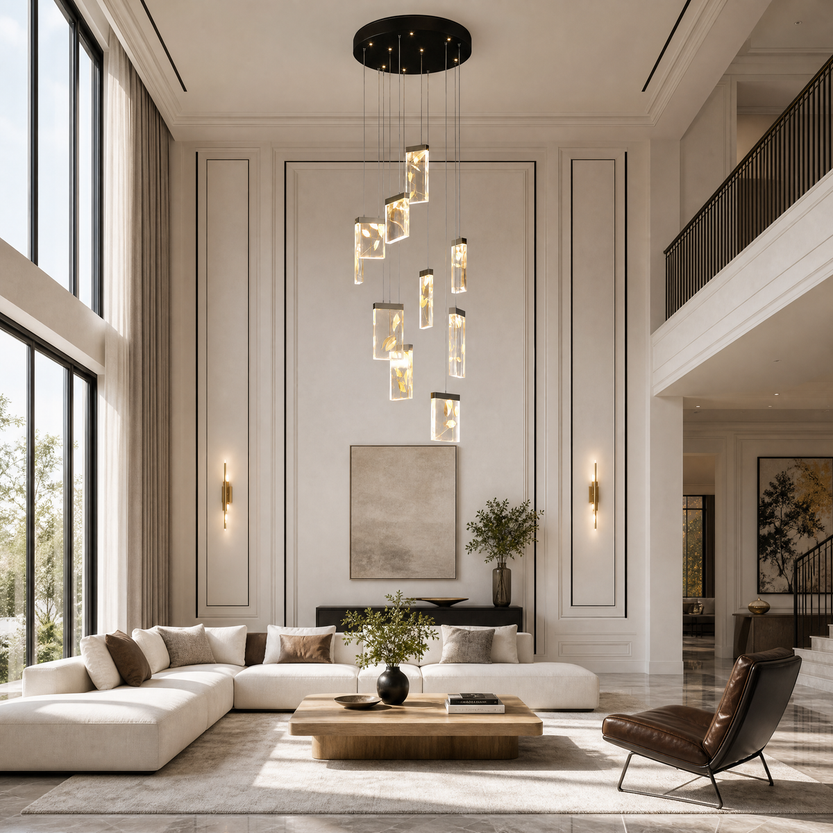 Purple Mountain Modern Multi-Tier Cluster Chandelier