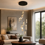 Purple Mountain Modern Multi-Tier Cluster Chandelier