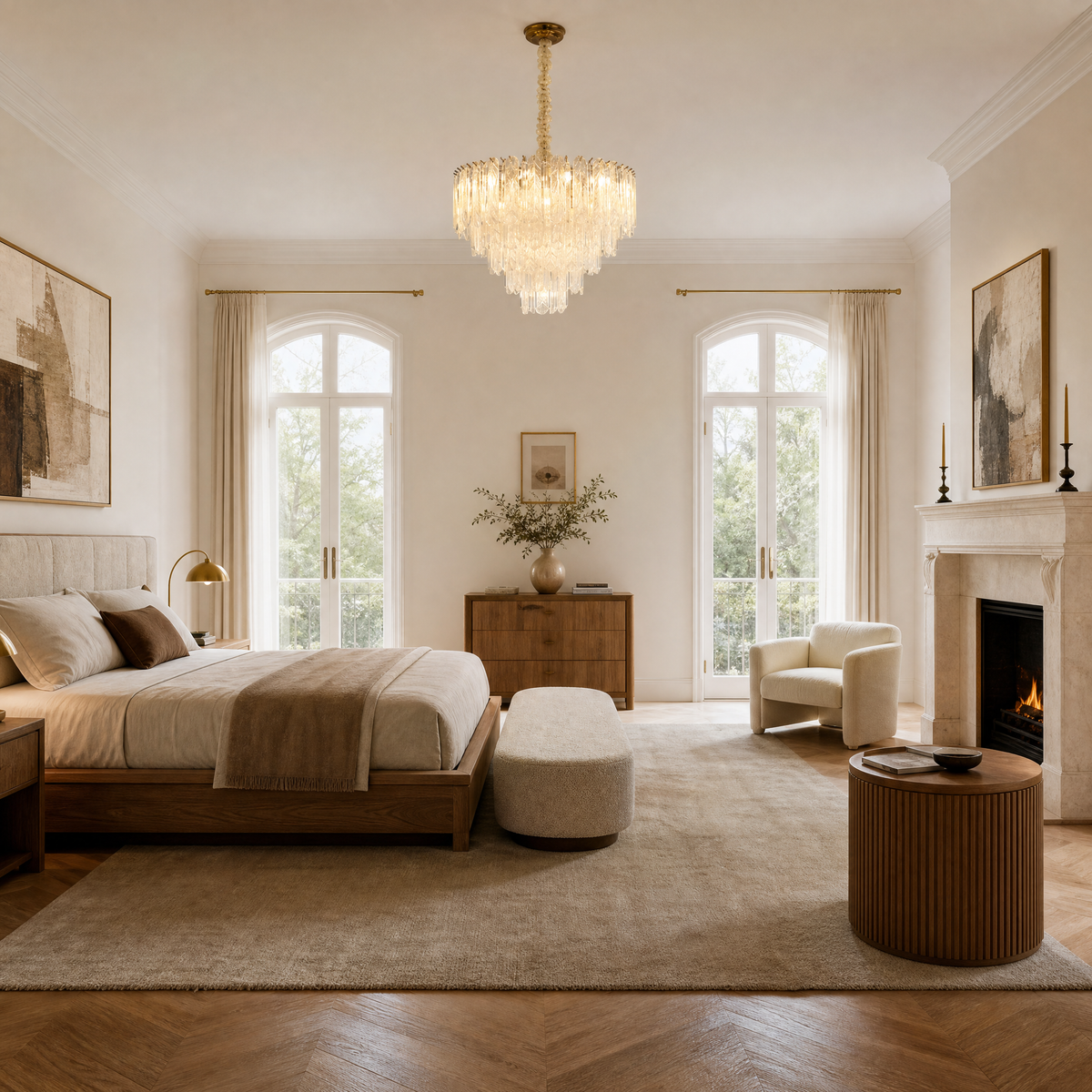 Quadro Glass Rod Chandelier