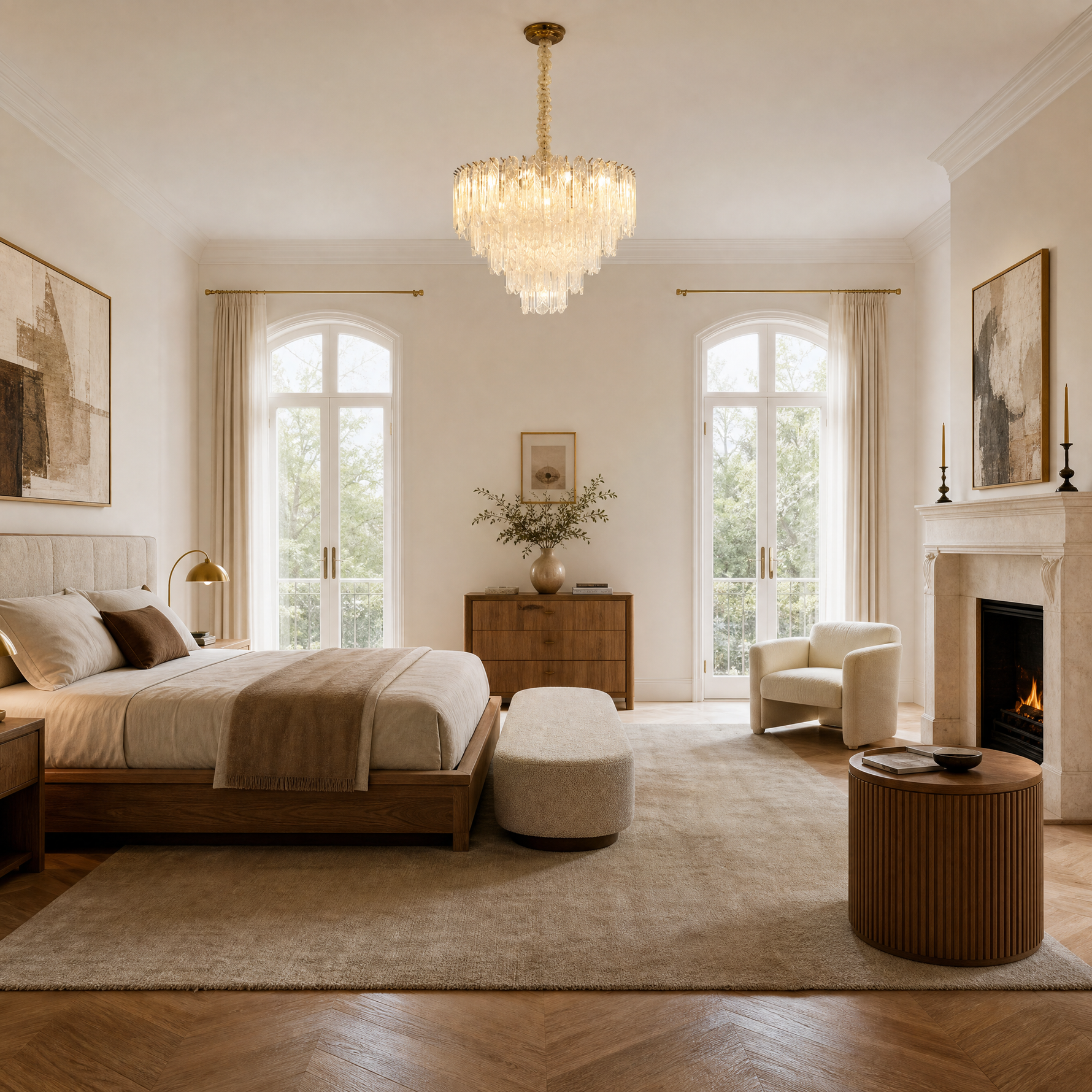 Quadro Glass Rod Chandelier