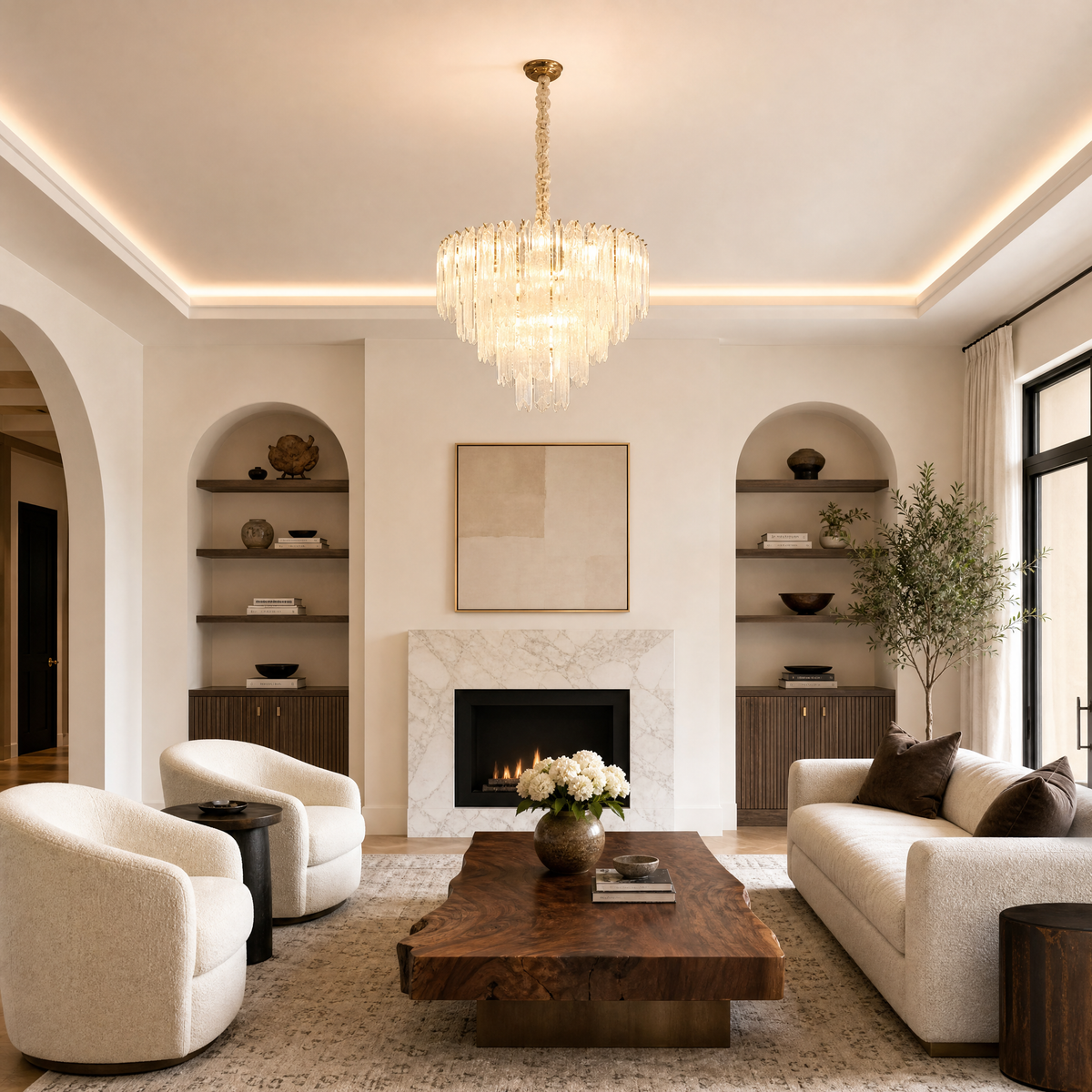 Quadro Glass Rod Chandelier