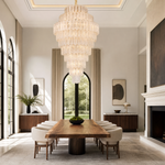 Quadro Glass Rod Crown Chandelier