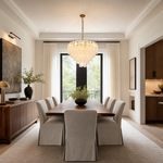 Quadro Glass Rod Halo Chandelier