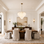 Quadro Glass Rod Halo Chandelier