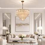 Quadro Glass Rod Halo Chandelier