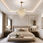 Quadro Glass Rod Halo Chandelier