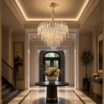Quadro Glass Rod Halo Chandelier