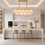 Quadro Glass Rod Linear Chandelier