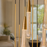 Raindrop Modern Linear Chandelier 50" L
