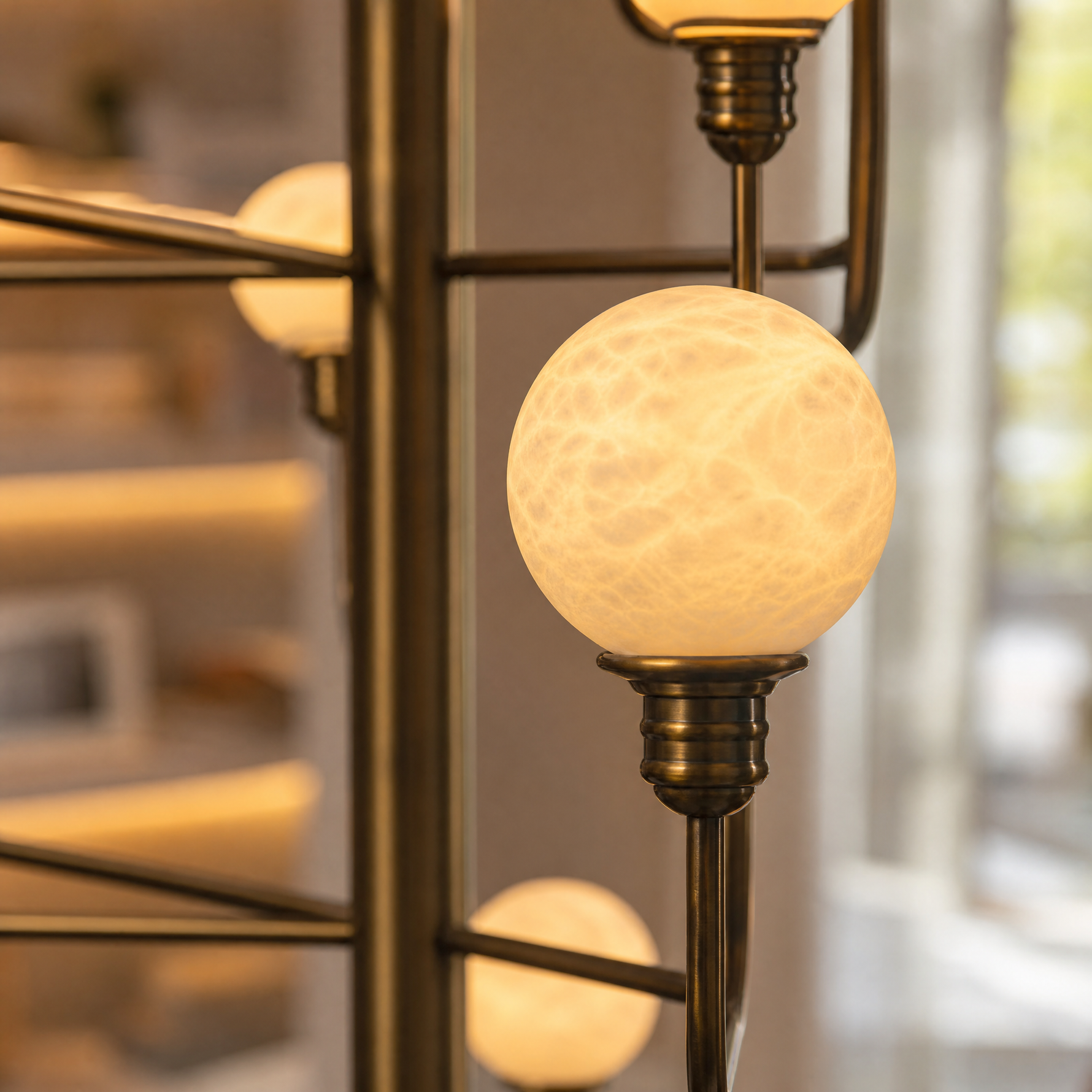 Ramo Alabaster Foyer Large Chandelier