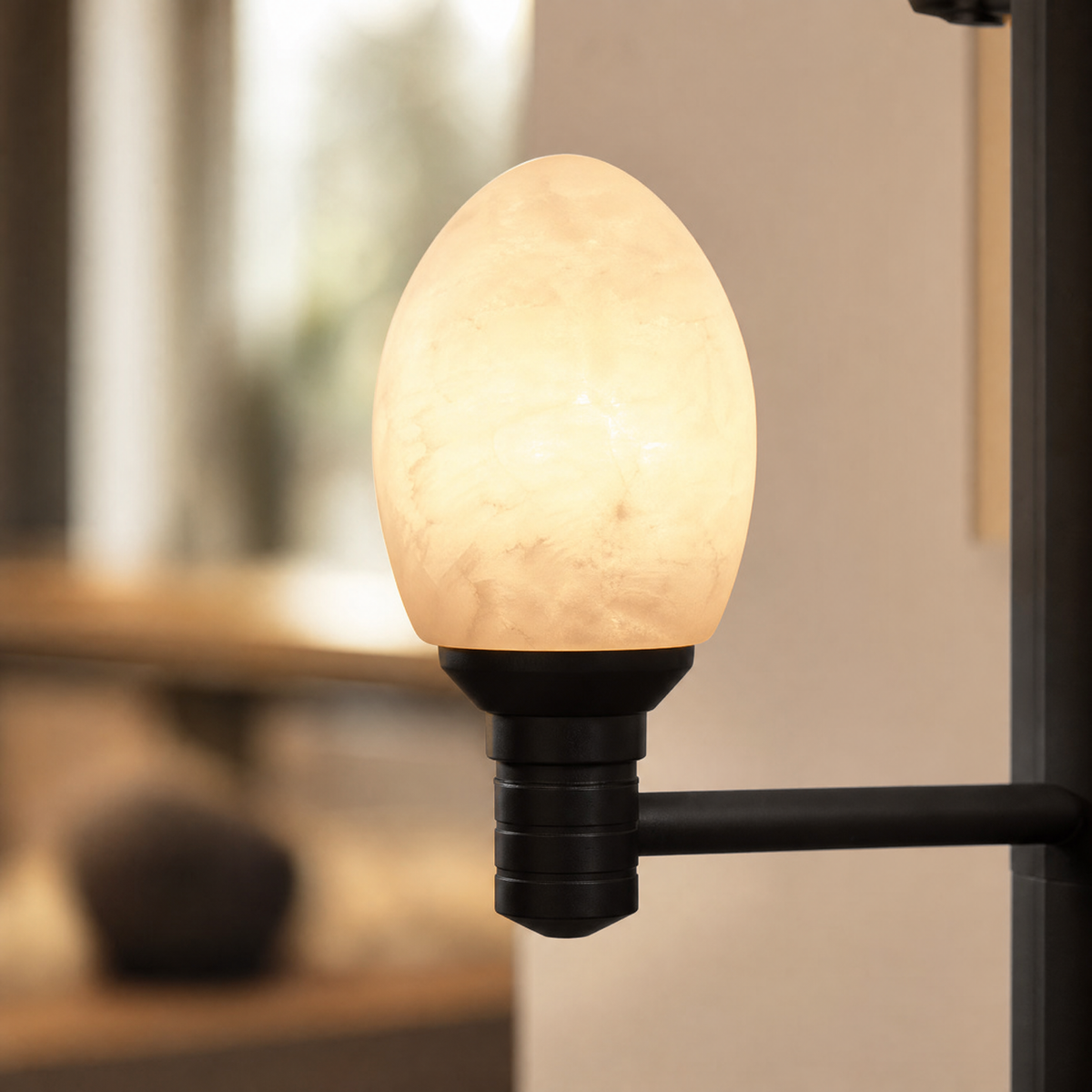 Ramo Alabaster Large Black Chandelier