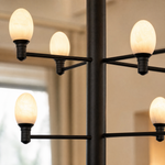 Ramo Alabaster Large Black Chandelier