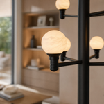 Ramo Globe Black Alabaster Chandelier