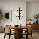 Ramo Globe Black Alabaster Chandelier