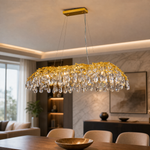 Rectangular Pear Dome Downward Branch Chandelier 1300 - Gold
