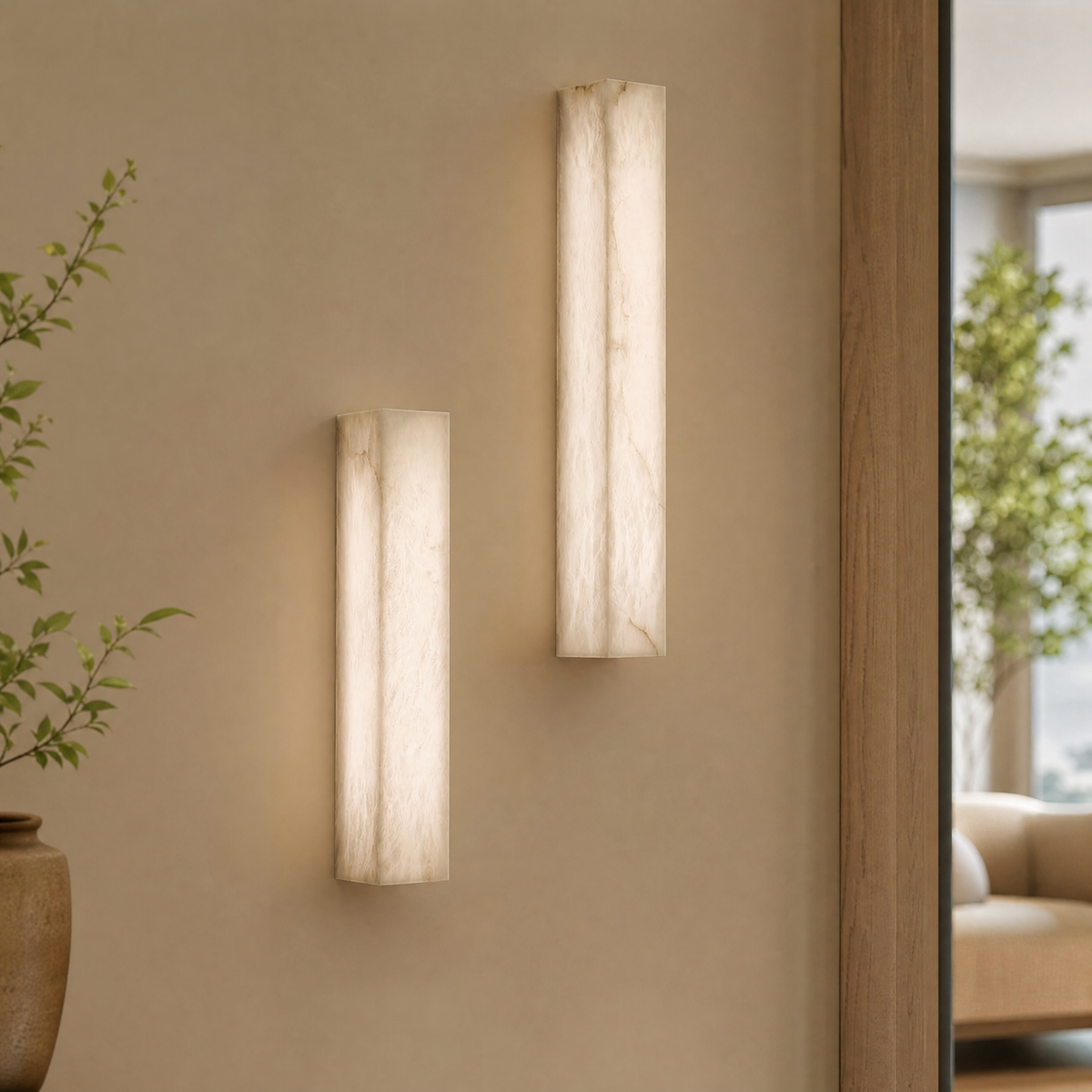 Rectangular Shelf Wall Alabaster