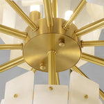 Regina Alabaster Chandelier – Elegant Brass & White Alabaster Light Fixture