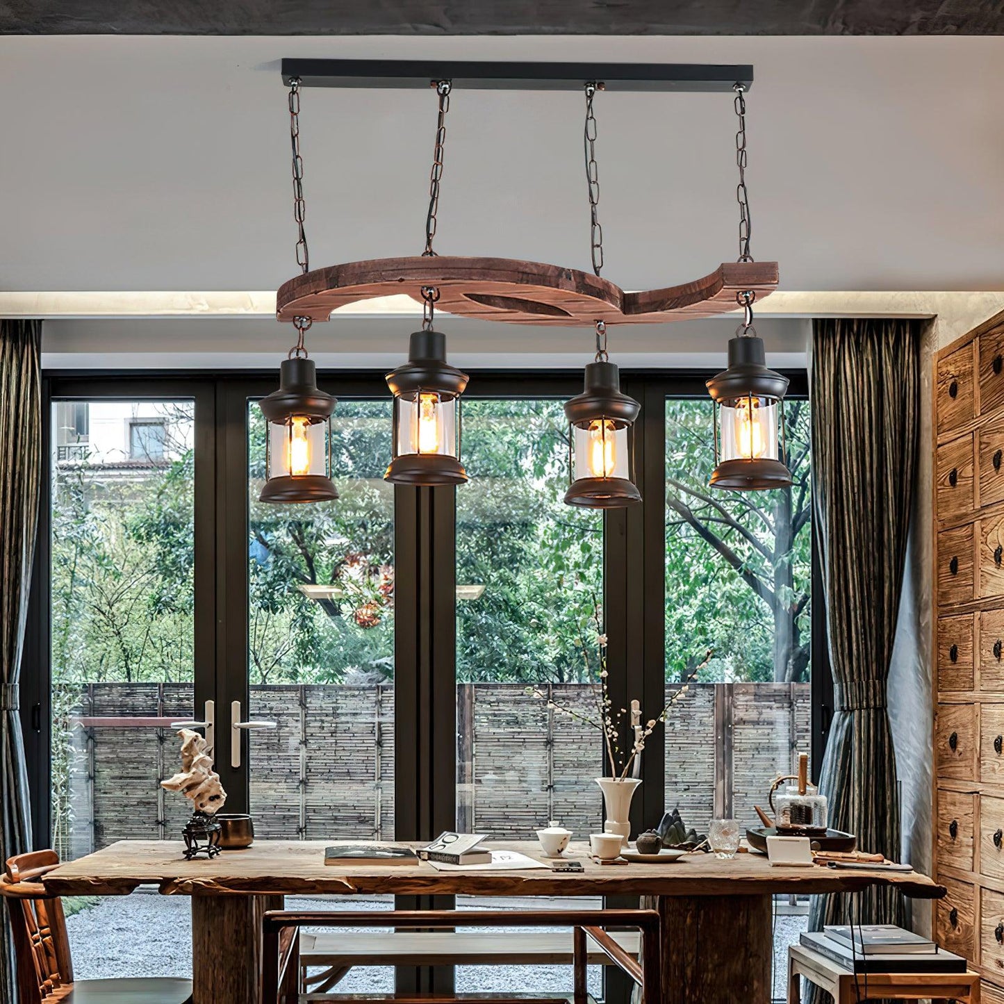 Retro Boat Wood Chandelier - YIOSI