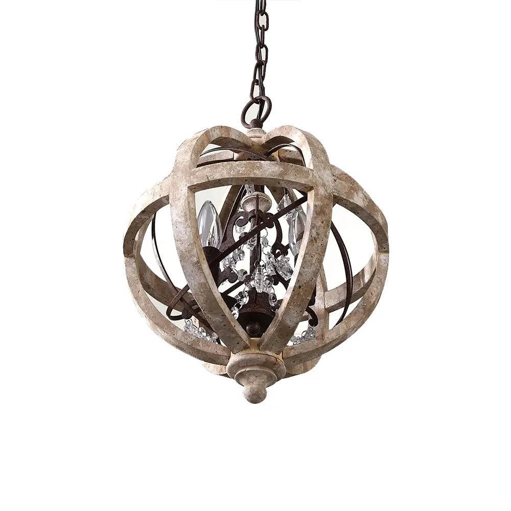 Retro Globe Weathered Chandelier - YIOSI