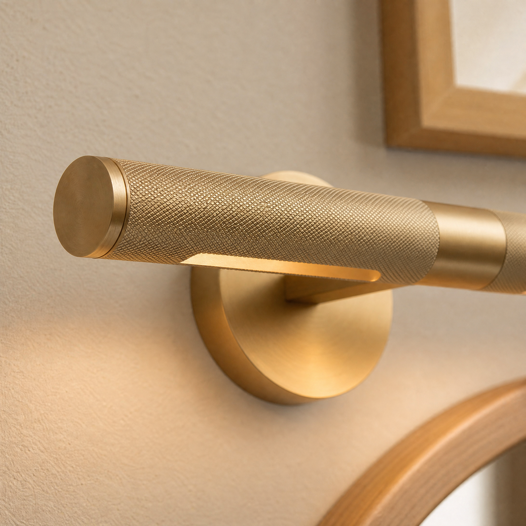 Ribbed Vanity Light 19 Inch Single - Copper